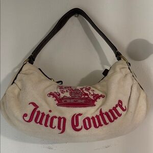 Juicy Couture Cream and Pink Hobo Bag